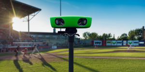Kamera Stadion im Hintergrund